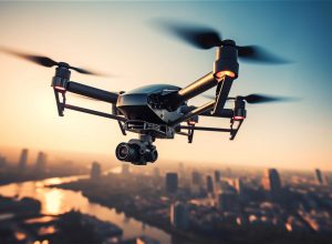 Cityscape drone footage used in rights defend article on public image use and legal boundaries